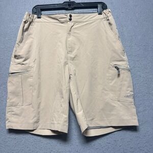Reel‎ Life Mens Sand Cargo Shorts Large 38x9 Elastic Waist Band Zip Pockets